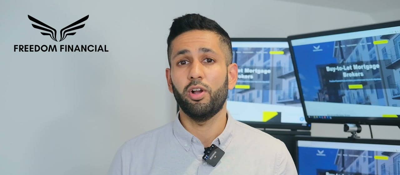 Kessar Salimi recording a mortgage market update in front of the office screens